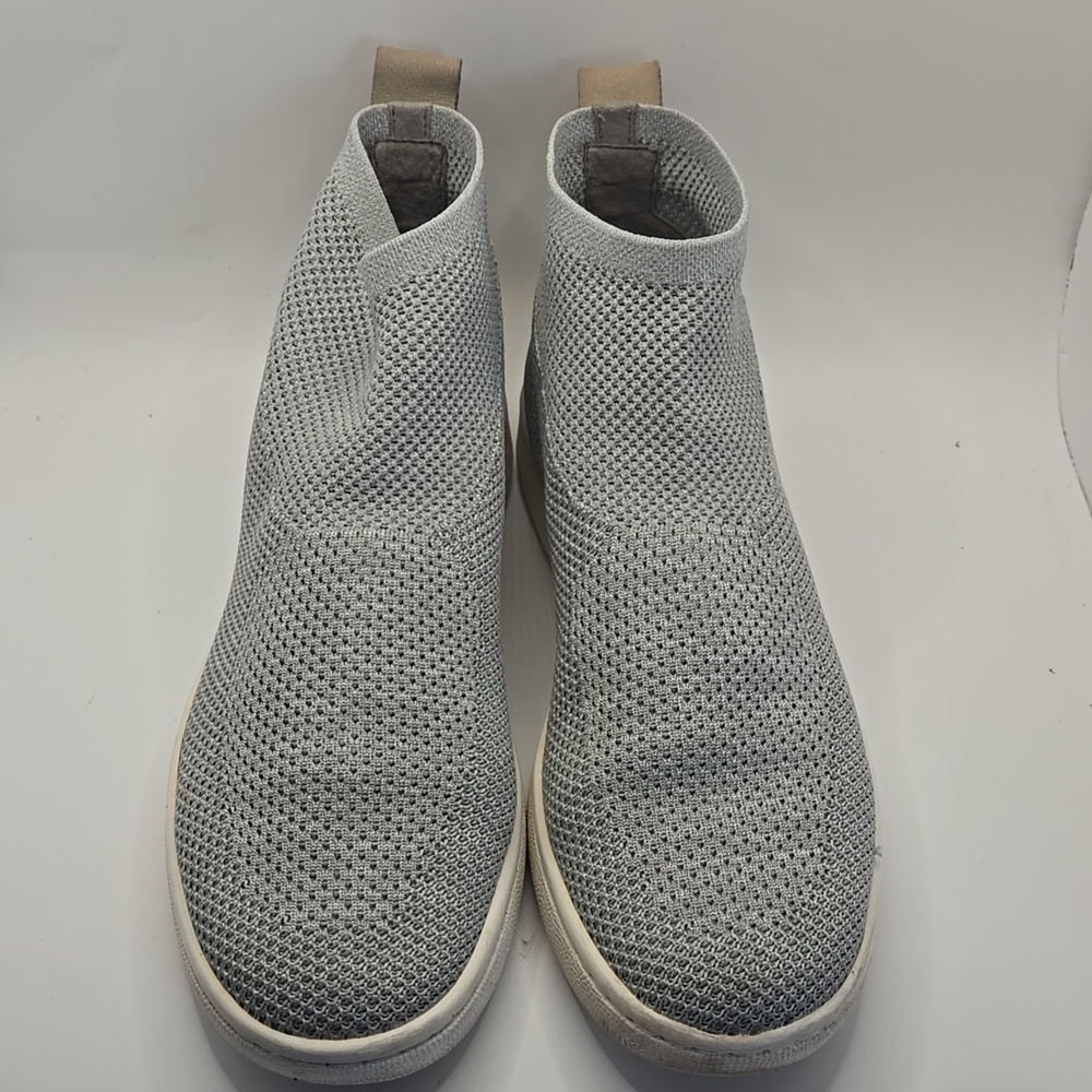 Eileen Fisher Grey Point Recycled Stretch Knit Wedge Sneaker Sz 8.5 Boho Casual